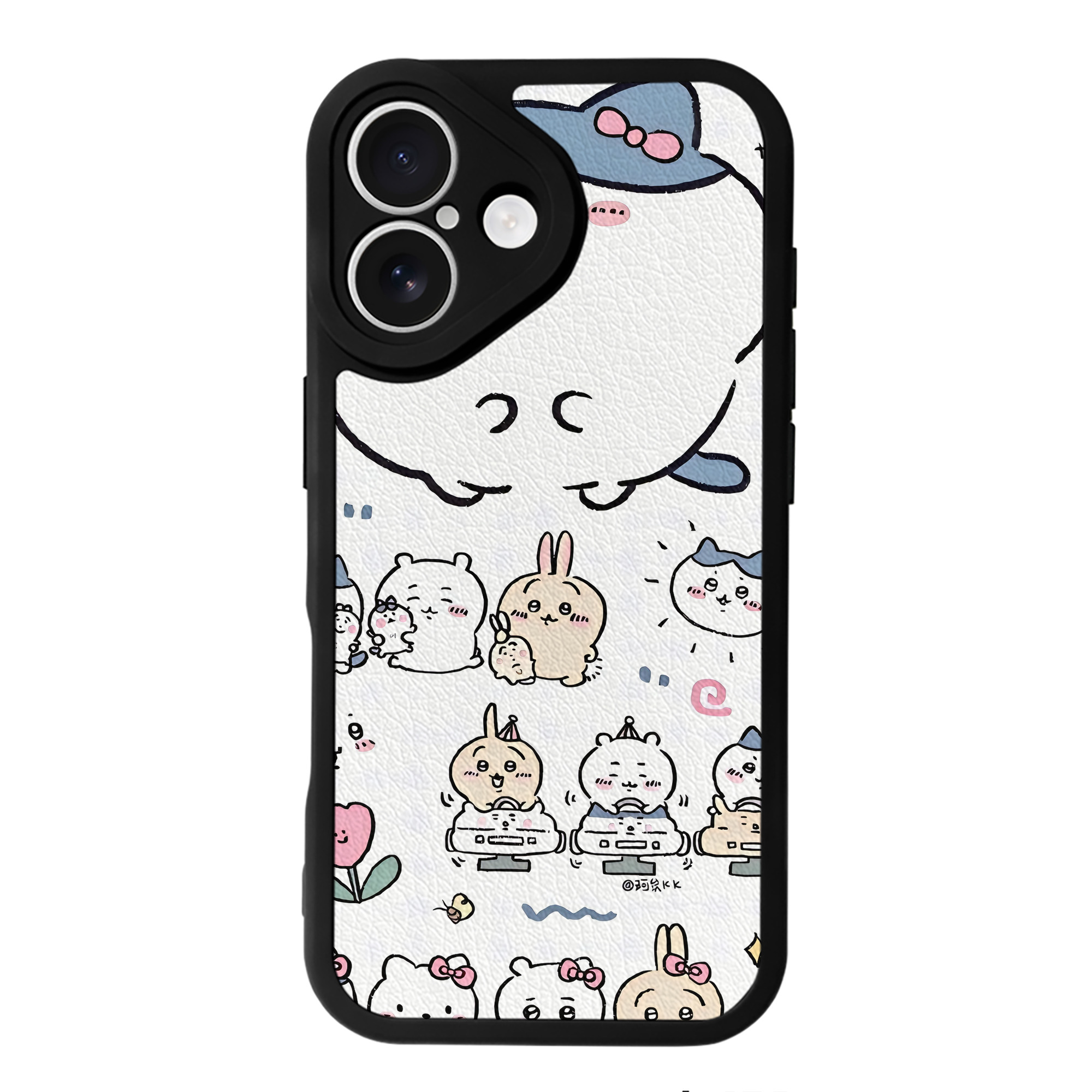 （画像用） ちいかわ Chii-kawa 【iPhone 16シリーズ対応】シリコンスマホケース（レザー調） 材質：シリコン